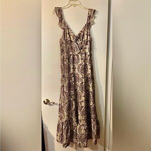 Shein NWOT Maxi Batik Print Dress Size 1XL